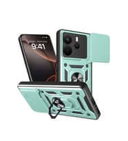 Redmi Note 14 4G Pars Lens Yüzüklü Silikon - Yeşil