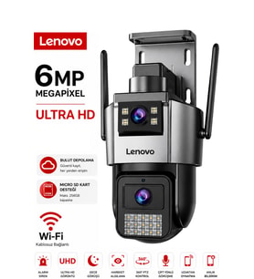 Lenovo X9T Wifi Güvenlik Kamerası Dual Lensli 360° PTZ Gece Görüşlü Dış Mekan Akıllı Kamera