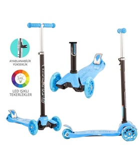 Mavi Twist Işıklı Scooter