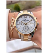 Daniel Klein MRD11750 Sarı Gümüş Renk Kadın Kol Saati Bileklik Hediyeli