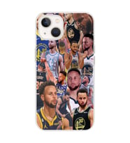 Iphone 14 Plus Uyumlu Steph Curry Kolaj Tasarımlı Şeffaf Telefon Kılıfı
