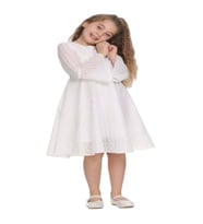 Gülücük Kids G01764-893 Kız Çocuk Güpürlü Elbise - Gülücük - Bej-Krem - ST01764-Bej-Krem-12 YAŞ