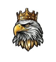 Kral Kartal Sticker Araba, Motorsiklet, AraçEtiket Cam Sticker 19CM