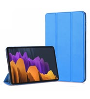 Microsonic Samsung Galaxy Tab S8 X700 Kılıf Slim Translucent Back Smart Cover Mavi
