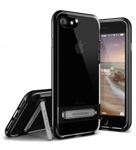 VRS Design iPhone 8/7 ile Uyumlu Crystal Bumper Kılıf Jet Black