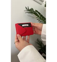 Hakiki Deri Cüzdan Kartlık 1700 (Kırmızı)