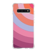 Samsung Galaxy S10 Plus  Köşe Korumalı Antişok Kapak Renk Cümbüşü Tasarımlı  Silikon Kılıf (Şeffaf)