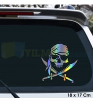Kuru Kafa Renkli Hologram Araba Oto Sticker Etiket Yapıştırma Çıkartma Aksesuar 18 x 17 Cm