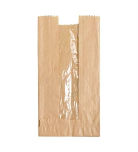 Pencereli Kraft Baget Ekmek Fırın Kese Kağıdı - Orta boy - 15 x 41 Cm. - 0.510 Kg. - 3 Paket