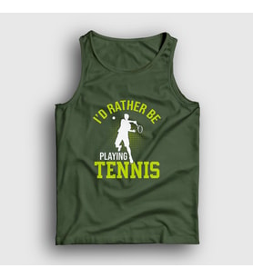 Presmono Unisex Haki I Rather Play Spor Tennis Tenis Atlet 334732tt (Haki)