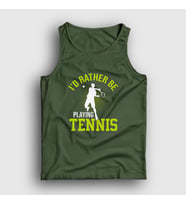 Presmono Unisex Haki I Rather Play Spor Tennis Tenis Atlet 334732tt (Haki)