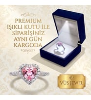 925 Ayar Gümüş Pembe Kalpli Yüzük