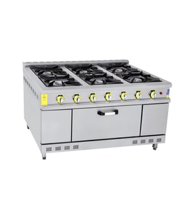 İnoxmaster 6'lı Kuzine Fırınlı CE Belgeli Gaz/lpg 150x100x85 Cm