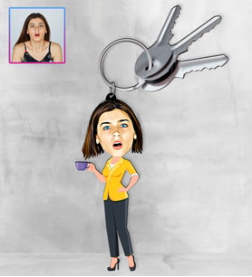 Kişiye Özel Karikatür Tasarım Anahtarlık 97325