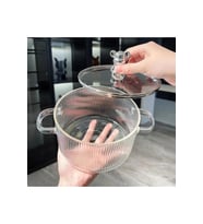 1,5 Litre Borosilikat Isıya Dayanıklı Pinterest Stil Cam Tencere Minimalist Tencere Mutfak Pişirme