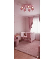 GU10 YEDİLİ 7 Lİ KÜRE HAREKETLİ BAŞLIK BEBEK ÇOCUK ODASI PEMBE TAVAN SPOT LED AVİZE TASARRUFLU AMPUL