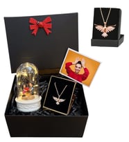 Zümdürü Anka Kuşu Kolyeli Fotoğraflı Premium Set - Sizlere Özel Fotoğraflı Hediye Seti (Model 6)