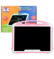 20 inç Kalemli LCD Yazı Tableti Çocuklar İçin Dijital Çizim ve Eğitim Oyuncak Kız Erkek Çocuğa Hediye (Pembe)