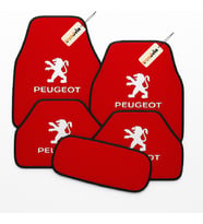 Peugeot Uyumlu 5 Parça Halı Oto Paspas Seti – Şık Görünüm, Kolay Temizlik, Kaymaz Özellik (Kırmızı)