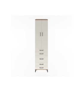 Hyperion Dolap 4 Raflı 5 Çekmeceli 2 Kapaklı 60x44x243 Çam-Aytaşı