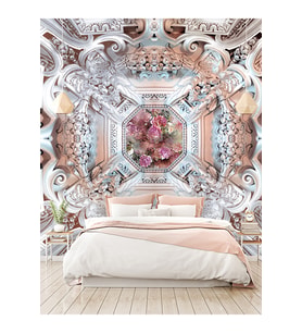Dreamwall Vintage Renkli Gül Desenli Isı Ve Ses Yalıtımlı Sağlıklı Tekstil Duvar Kağıdı (Çok Renkli)