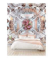 Dreamwall Vintage Renkli Gül Desenli Isı Ve Ses Yalıtımlı Sağlıklı Tekstil Duvar Kağıdı (Çok Renkli)