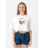 Friday The 13th Camp Crystal Lake Beyaz Kadın Crop Tshirt