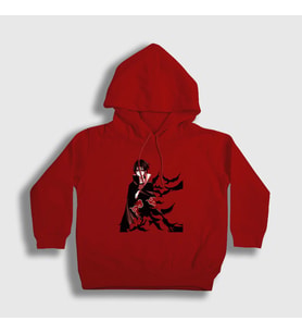 Presmono Unisex Çocuk Kırmızı Itachi Genjutsu Anime Naruto Kapüşonlu Sweatshirt 132218tt