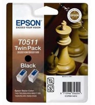 Tonersepeti Epson T0511 C13T05114220 Orjinal Siyah Kartuş 2'Li