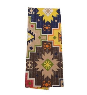 Angel Çanta Aksesuar 120X50 Cm Pamuklu Astarlık Kumaş Kilim Desen Sarı Ton