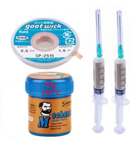 Goot Wick Lehim Sıvı Lehim 138 C Mchanic Solder Paste 42 Gr Lehim Emme Temizleme Teli 2,5 Mm 3 İn 1