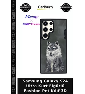 Samsung Galaxy S24 Ultra Kurt Figürlü Fashion Pet Kılıf 3D Model Koruma Telefon Kabı Şekilli Kap