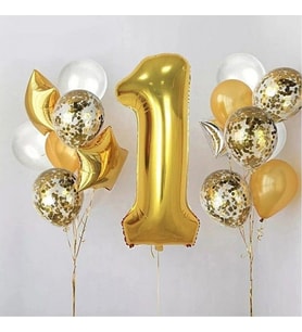 1 Yaş Balon Doğum Günü Süsleme Seti-