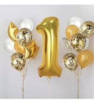 1 Yaş Balon Doğum Günü Süsleme Seti-