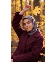 Levidor Elya Eşarp Etnik Desen Lacivert