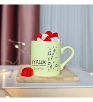 Müzik Öğretmeni Tasarımlı Kişiye Özel Sarı Türk Kahvesi Fincanı