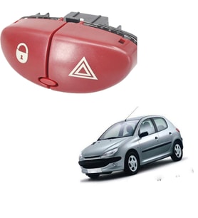 Peugeot 206 Kapı Kilitleme ve Dörtlü Flaşör Anahtarı