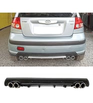 Hyundai Getz Siyah Difüzör Çiftli Yuvarlak Egzoz Görünümlü D Tip Difizör