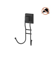 Tekno Tel EF-236 Yapışkanlı Banyo 2 li Askı Bornozluk Siyah