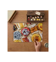 Meyveli Tatlılar Tasarımı 240 parça Ahşap Puzzle Ahşap Kutuda MP09384