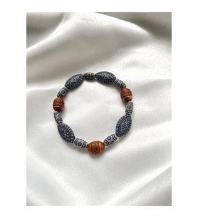Erkek - Elegant > %100 Massive Ahşap  Desenli Şık Tasarım Padore Bileklik < Handmade >