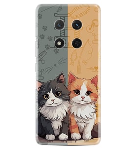Honor Magic 7 Lite Kılıf Boutique Baskılı Resimli İkiz Kediler Pcode -086