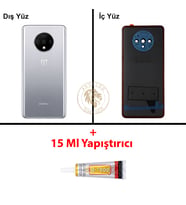 One Plus Yapıştırıcı One Plus 7T Gümüş Yapıştırıcı B-7000 Yapıştırıcı Arka Kapak Arka Cam Batarya Kapağı Lazer Kesim Kapak Pil Kapağı Back Cover