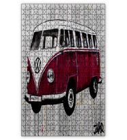 Cakapuzzle Volkswagen Minibüs Puzzle Yapboz MDF (Ahşap) (120 Parça)