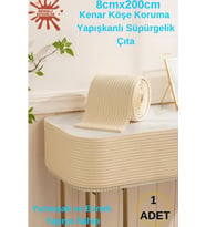 8cmx200cm 1 Adet Yapışkanlı Meva Krem Lambiri model Çıta Süpürgelik Tablo Tavan Koruyucu Kenar Çıta