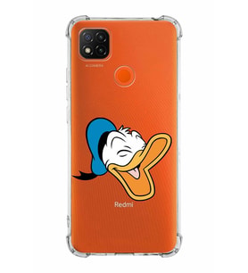 Xiaomi Redmi 9C Köşe Korumalı Antişok Kapak Donald Duck Tasarımlı Şeffaf  Kılıf