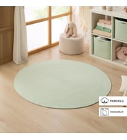 Ocean Home Textile Yıkanabilir Mint Kırçıllı Pamuklu Halı Kilim Ø 120 cm