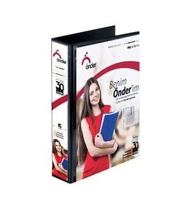ÖNDER 2005-3 2 HALKALI D MEKANİZMALI KLASÖR A4 50mm SİYAH