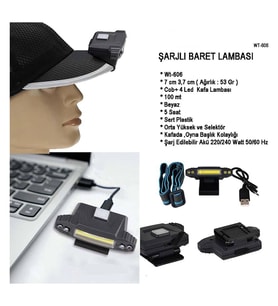 Şarjlı Baret Lambası Wt-606