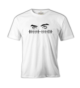 Billie Eilish - Eyes Logo Beyaz Erkek Tshirt